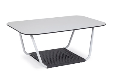 "Глорианте" журнальный стол 90х60см из HPL, цвет "молочный"