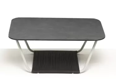 "Глорианте" журнальный стол 90х60см из HPL, цвет "серый гранит"