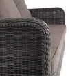 "Глиссандо" диван трехместный из искусственного ротанга, цвет графит
