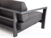 "Горнида" диван 3-местный, каркас алюминий темно-серый (RAL7024) шагрень, ткань темно-серая 027