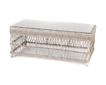 "Грандинелли" стол журнальный из искусственного ротанга, цвет бежевый