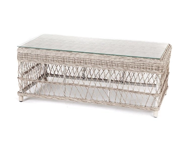 "Грандинелли" стол журнальный из искусственного ротанга, цвет бежевый