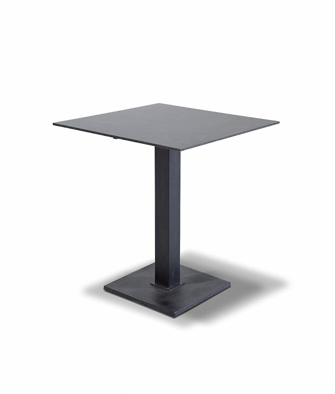 "Каффе" интерьерный стол из HPL квадратный 70х70см, цвет "серый гранит"