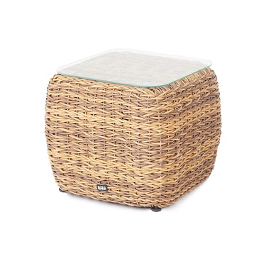 "Клиари" кофейный столик из искусственного ротанга (гиацинт), цвет соломенный