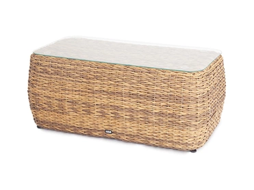 "Клиари" журнальный столик из искусственного ротанга (гиацинт), цвет соломенный