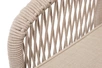 "Канны" кресло плетеное из роупа, каркас алюминий белый муар, роуп бежевый круглый, ткань бежевая 15052