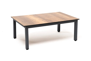 "Каннизо" журнальный столик из HPL 90х60, H40, каркас серый (RAL7024), цвет столешницы "дуб"