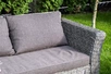 "Капуто" диван из искусственного ротанга (гиацинт) двухместный, цвет серый