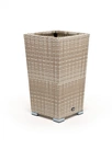 "Капуто" кашпо для цветов плетеное из искусственного ротанга, цвет бежевый