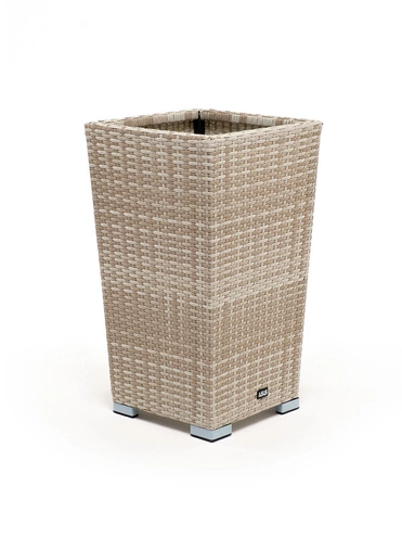 "Капуто" кашпо для цветов плетеное из искусственного ротанга, цвет бежевый