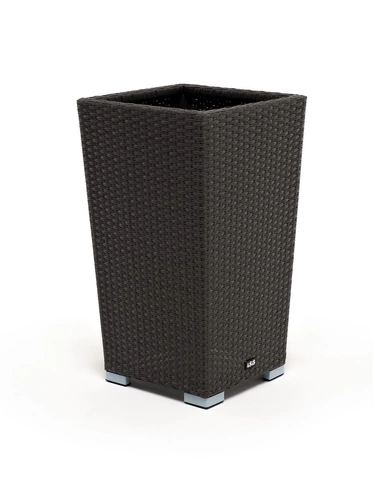 "Капуто" кашпо для цветов плетеное из искусственного ротанга, цвет коричневый