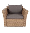 "Капучино" кресло из искусственного ротанга (гиацинт), цвет соломенный