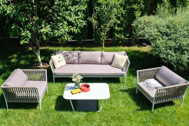 "Калабрия" лаунж-зона плетеная из роупа 5-местная, цвет бежевый