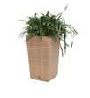 "Капуто" кашпо для цветов плетеное из искусственного ротанга, цвет соломенный