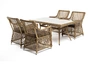 "Латтини–140 L" обеденная группа плетеная, цвет соломенный