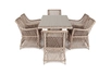 "Латтини" обеденная группа плетеная, цвет бежевый