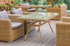 "Латтини" плетеный стол из искусственного ротанга 160х90см, цвет соломенный