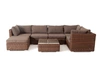 "Лунджи" модуль диванный угловой с подушками, цвет коричневый