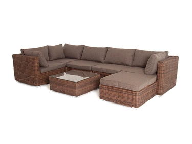 "Капри" трансформирующаяся лаунж-зона из искусственного ротанга, цвет коричневый