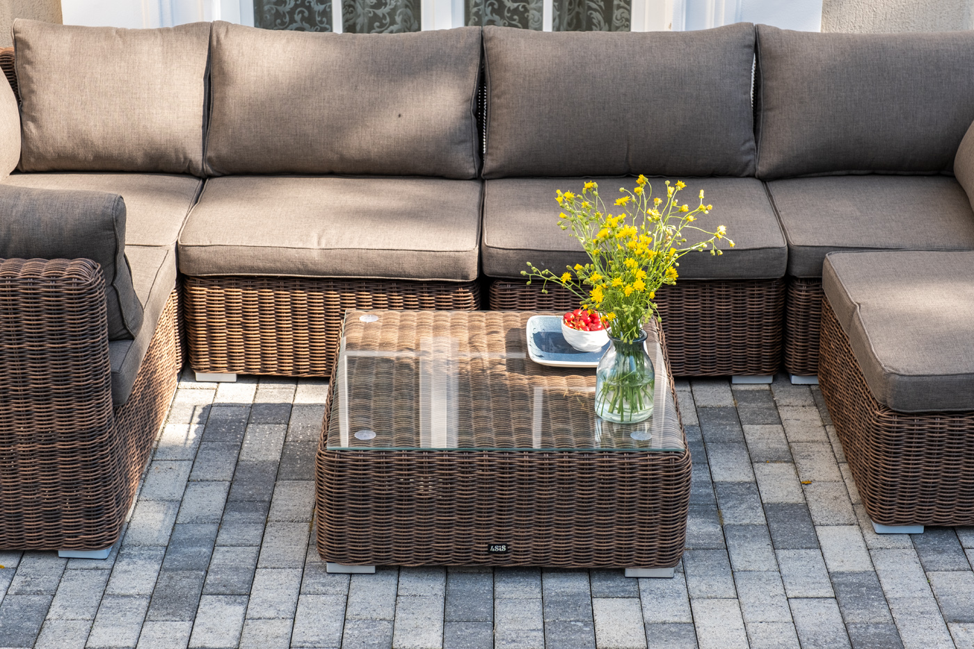 "Капри" трансформирующаяся лаунж-зона из искусственного ротанга, цвет коричневый