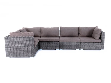 "Лунджи" трансформирующийся диван из искусственного ротанга, цвет графит