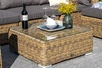 "Лунджи" журнальный столик плетеный (гиацинт), цвет соломенный