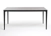 "Малага" обеденный стол из HPL 160х80см, цвет "серый гранит", каркас черный