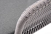 "Марцелло" стул плетеный из роупа, каркас алюминий темно-серый (RAL7024) муар, роуп светло-серый круглый, ткань светло-серая
