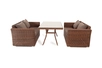 "Мокко" обеденная группа плетеная из ротанга, цвет коричневый