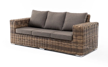 "Палемар" диван из искусственного ротанга трехместный, цвет соломенный
