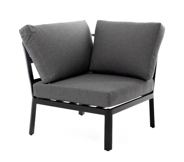 "Паризо" модуль диванный алюминиевый угловой, цвет серый