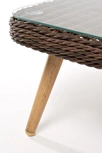 "Провенз" столик журнальный из ротанга, цвет коричневый