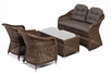 " Раверио  " лаунж-зона из искусственного ротанга, цвет коричневый