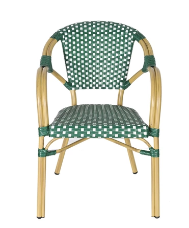 "Шанелюс" плетеный стул из искусственного ротанга, цвет зеленый