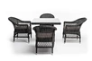 "Сишиллио" обеденная группа плетеная, цвет графит
