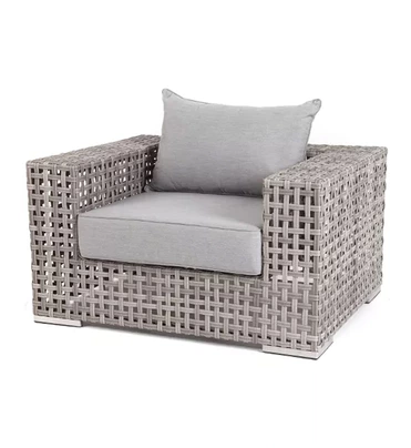 "Тито" кресло из искусственного ротанга, цвет серый