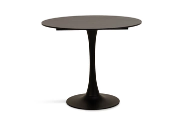 "Тюльпан" интерьерный стол из HPL круглый Ø90см, цвет "серый гранит"