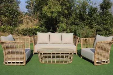 "Валенсия" лаунж-зона из искусственного ротанга, цвет соломенный