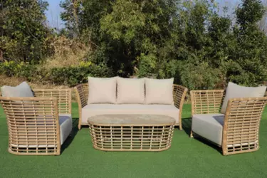 "Валенсия" лаунж-зона из искусственного ротанга, цвет соломенный