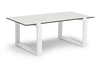 "Варадеро" журнальный стол из HPL 110х60 H43, каркас алюминий белый муар, цвет столешницы "молочный"