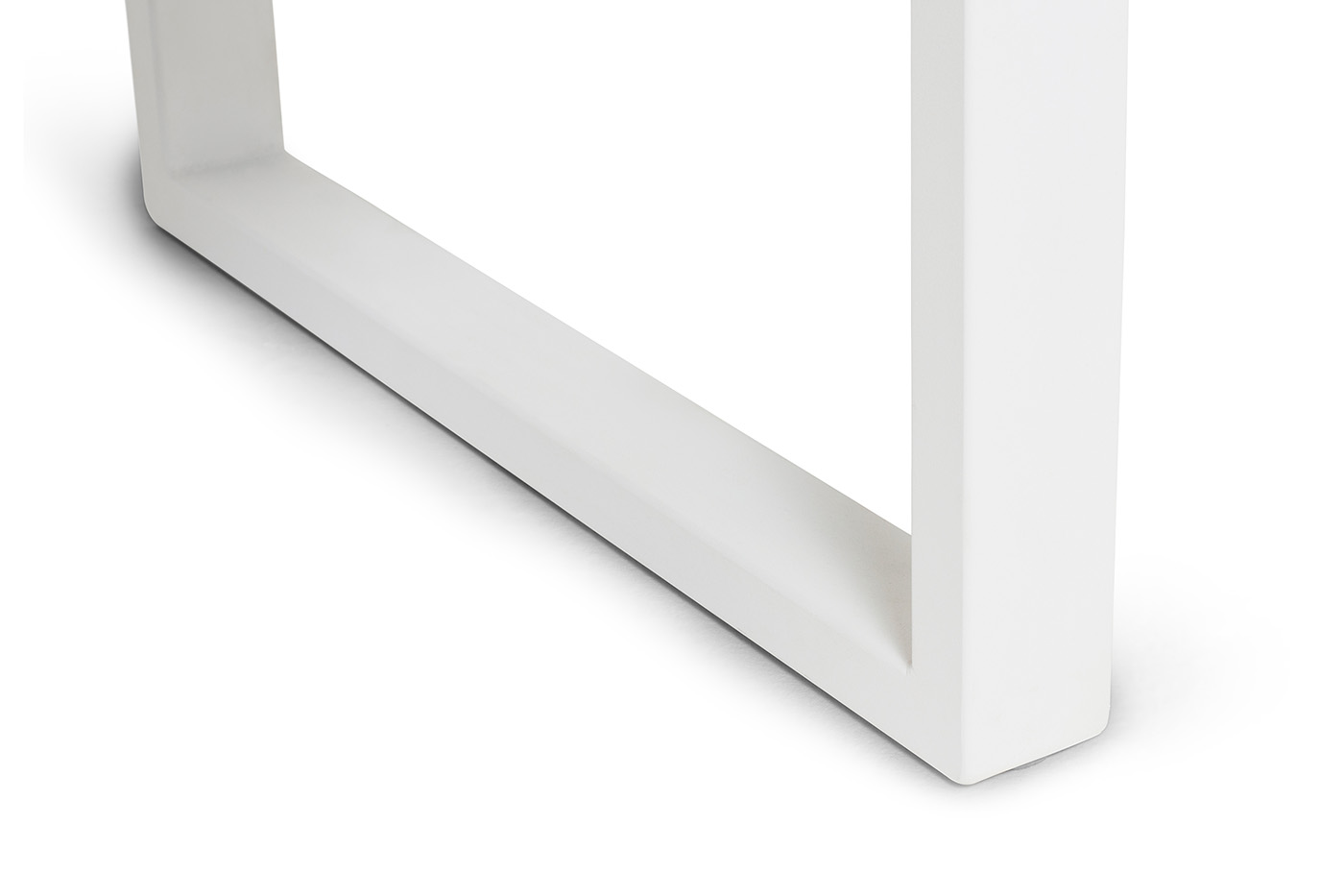 "Варадеро" журнальный стол из HPL 110х60 H43, каркас алюминий белый муар, цвет столешницы "молочный"