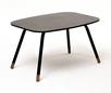 "Вероника" журнальный столик из HPL 70х50, H40, каркас черный муар, цвет столешницы "серый гранит"