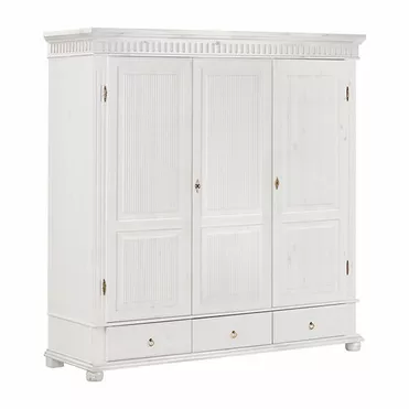 Шкаф с ящиками массив сосны "Хельсинки" 3GT-M (белый воск)