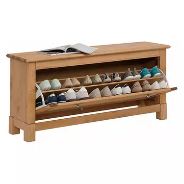 В прихожую тумба под обувь «Рауна» 01 (бейц/масло)