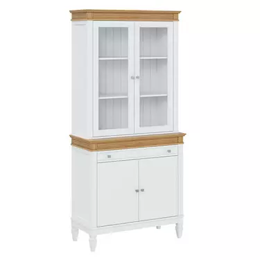 Буфет массив сосны "Ольса" 220/221 (белый лак/антик 24)