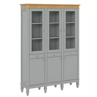 Стеллаж "Ольса" 303/330 (серый 7042/антик 24)