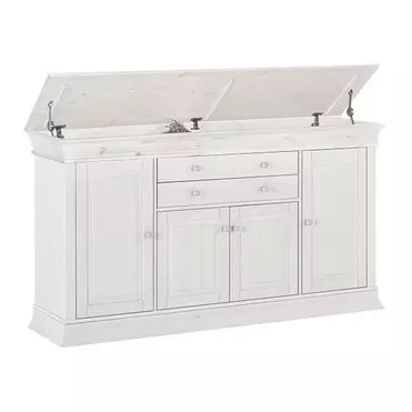 Комод "Бостон" 4+2 с откидной крышкой (белый воск)