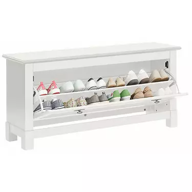   Тумба под обувь белая "Рауна" 01 (белый воск УКВ)  