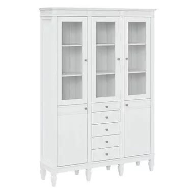 Стеллаж с 5 ящиками "Ольса" 303/214 (белый лак)