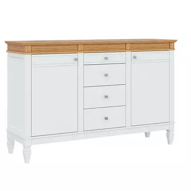 Комод Ольса 324 (белый лак/антик 24)